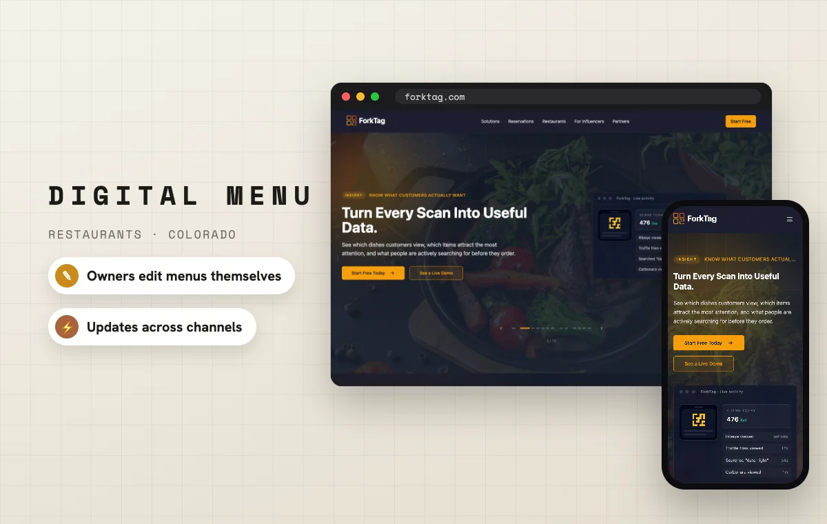 Digital Menu Platform